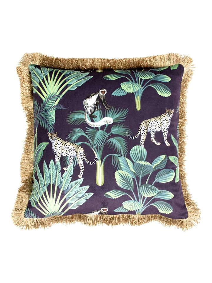 Mars & More Poduszka w kolorze zielono-granatowym - 45 x 45 cm rozmiar: onesize