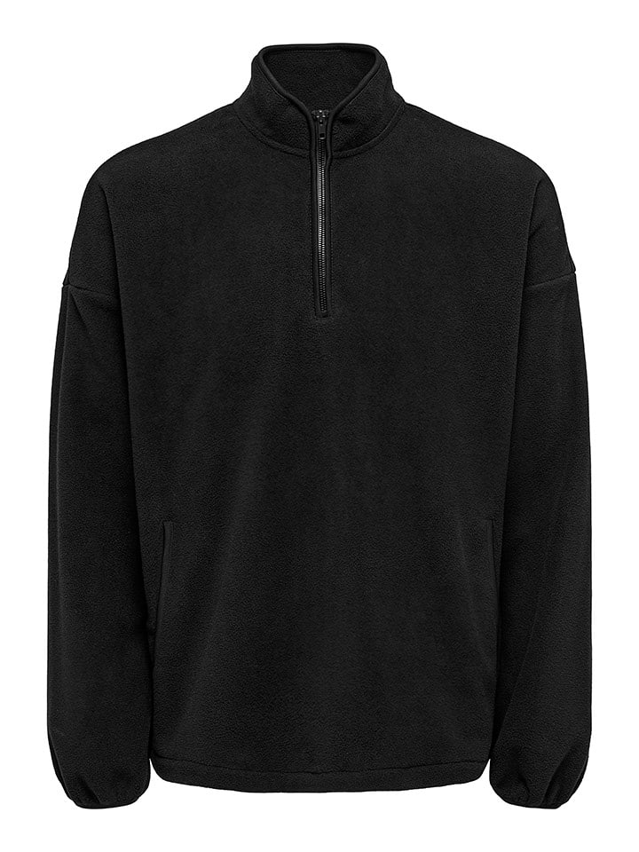 ONLY & SONS Bluza polarowa "Sakeem" w kolorze czarnym rozmiar: L