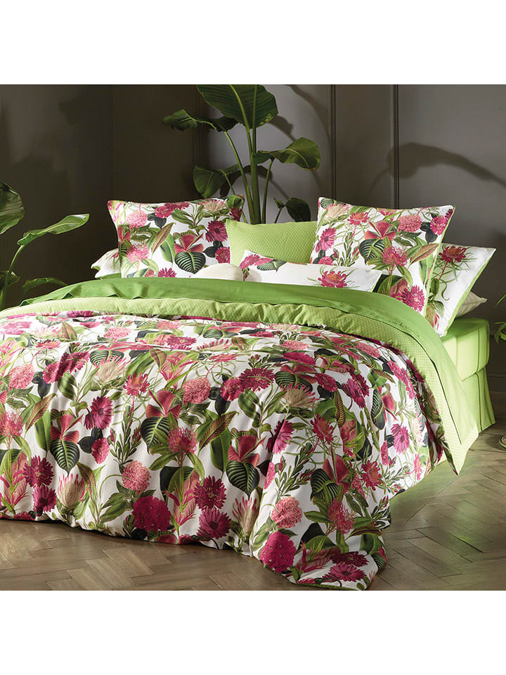 CXL by Christian Lacroix Satynowa poszwa w kolorze zielonym na kołdrę rozmiar: 150x200 cm