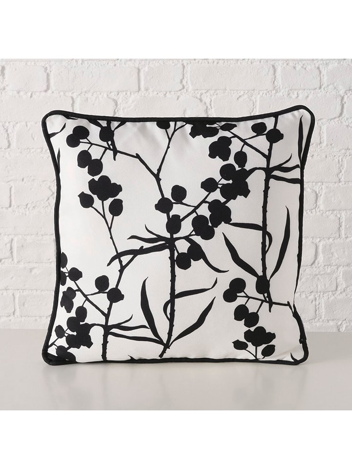Boltze Poduszka "Berries" w kolorze biało-czarnym - 45 x 45 cm rozmiar: onesize
