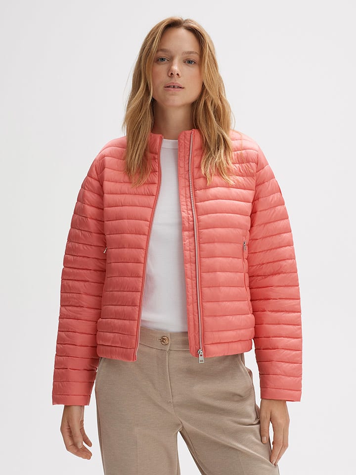 OPUS Kurtka pikowana w kolorze koralowym rozmiar: 42