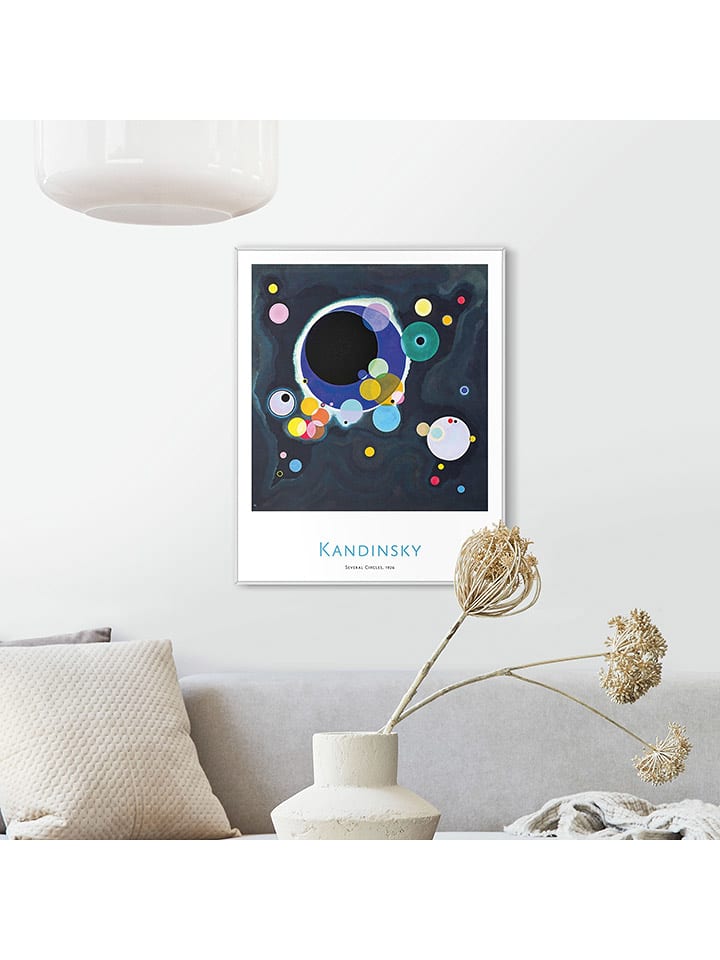 Orangewallz Druk artystyczny "Wassily Kandinsky - several circles" w ramce rozmiar: 40x50 cm