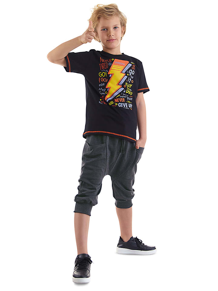 Denokids 2-częściowy zestaw "Loading" w kolorze czarno-antracytowym rozmiar: 122