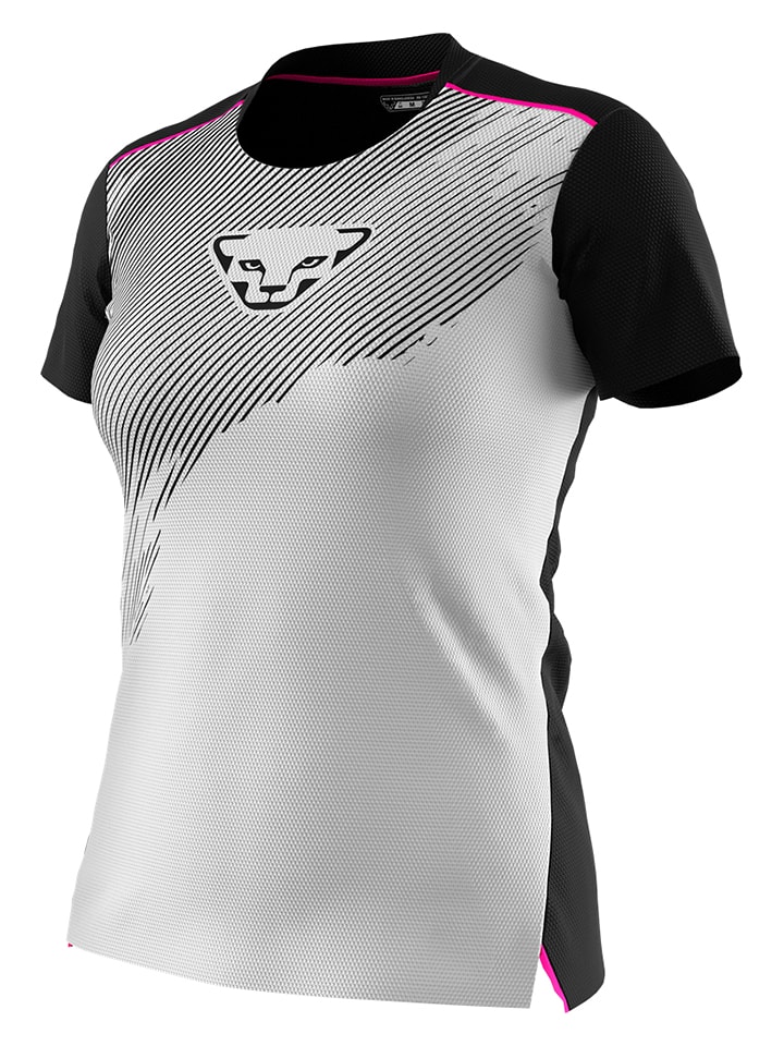 DYNAFIT Koszulka sportowa "DNA" w kolorze biało-czarnym rozmiar: M