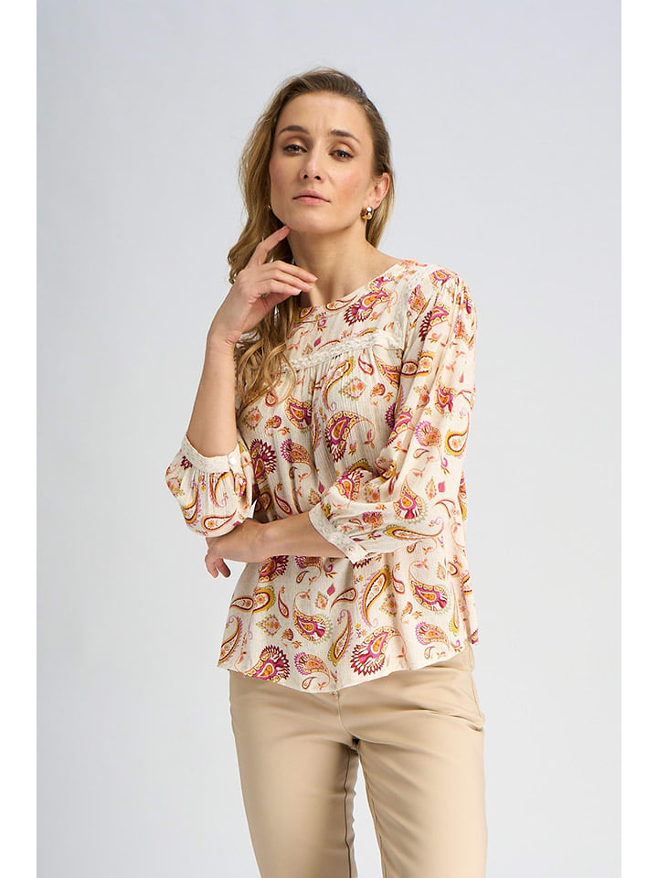 Marks & Spencer Bluzka w kolorze beżowo-różowym rozmiar: 47