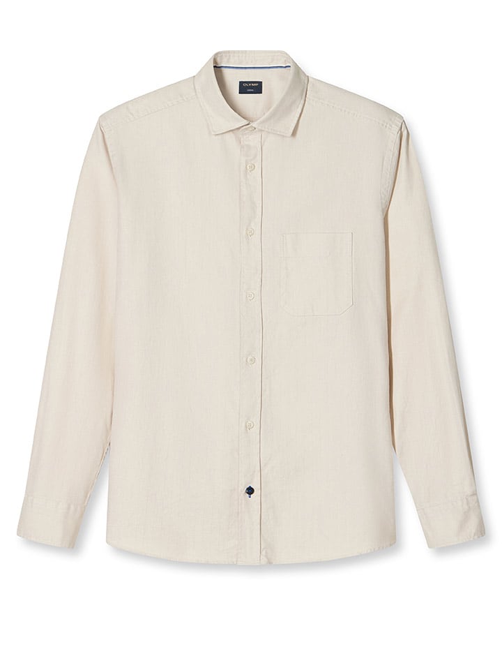 OLYMP Koszula "Casual" - Regular fit - w kolorze kremowym rozmiar: XL
