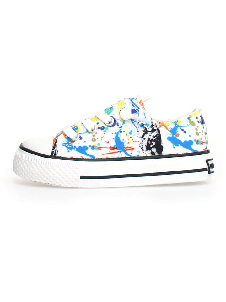 Naturino Sneakersy "Ayasy" w kolorze białym ze wzorem rozmiar: 30