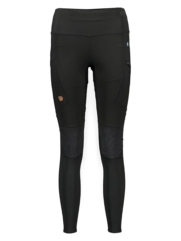 FJÄLLRÄVEN Legginsy funkcyjne "Abisko" w kolorze czarnym rozmiar: S
