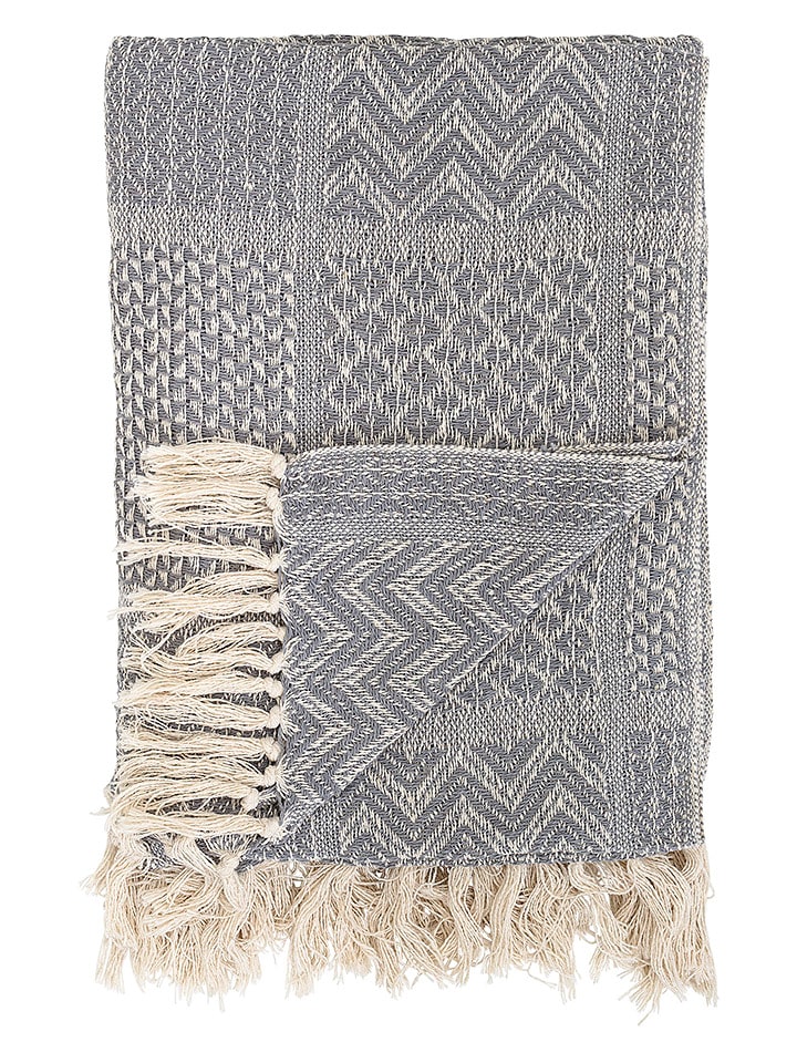 Bloomingville Pled "Rodion" w kolorze szarym - 160 x 130 cm rozmiar: onesize