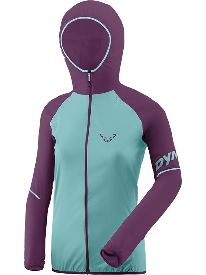 DYNAFIT Kurtka funkcyjna "ALPINE WIND 2" w kolorze turkusowo-fioletowym rozmiar: 38
