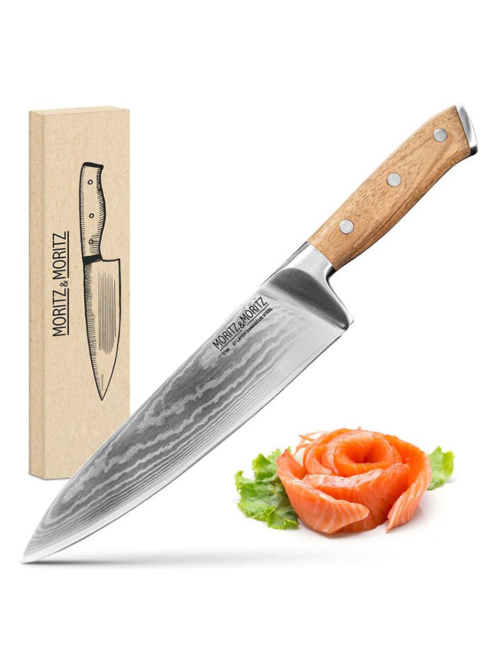 Moritz & Moritz Nóż szefa kuchni w kolorze jasnobrązowym - dł. 33 cm rozmiar: onesize