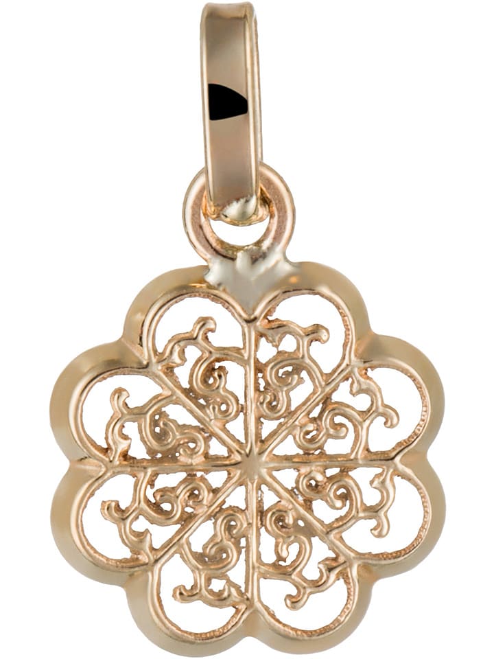 OR ÉCLAT Złota zawieszka "Médaillon Flora" rozmiar: onesize
