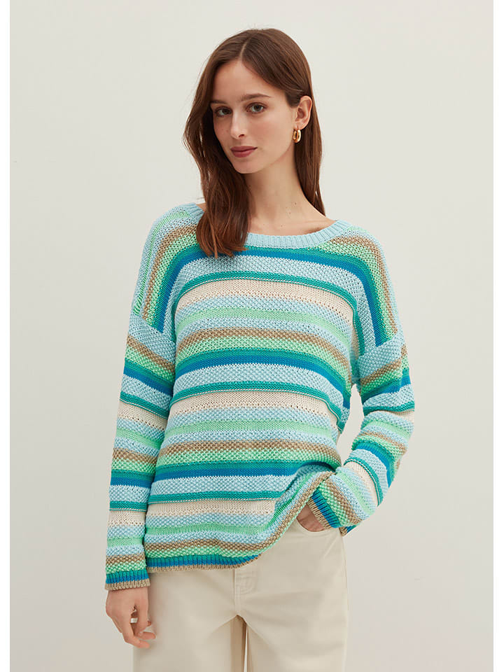 STEFANEL Sweter w kolorze turkusowo-niebieskim rozmiar: L