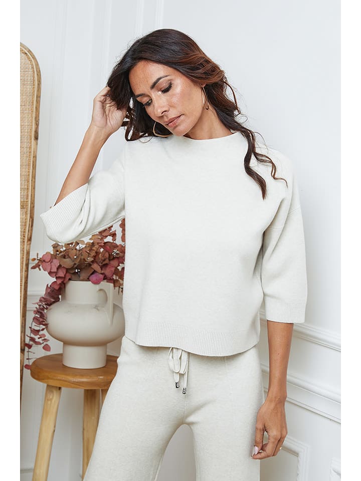 So Cachemire Sweter "Dylia" w kolorze beżowym rozmiar: S