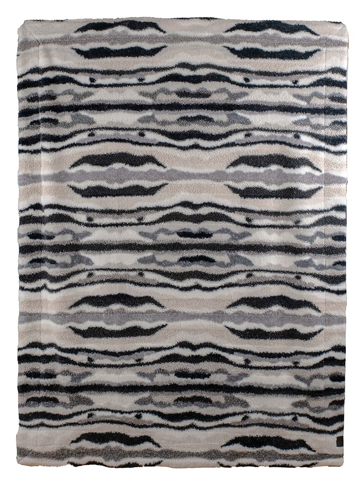 Sagaform Pled "Alba" w kolorze beżowo-szarym - 170 x 130 cm rozmiar: onesize