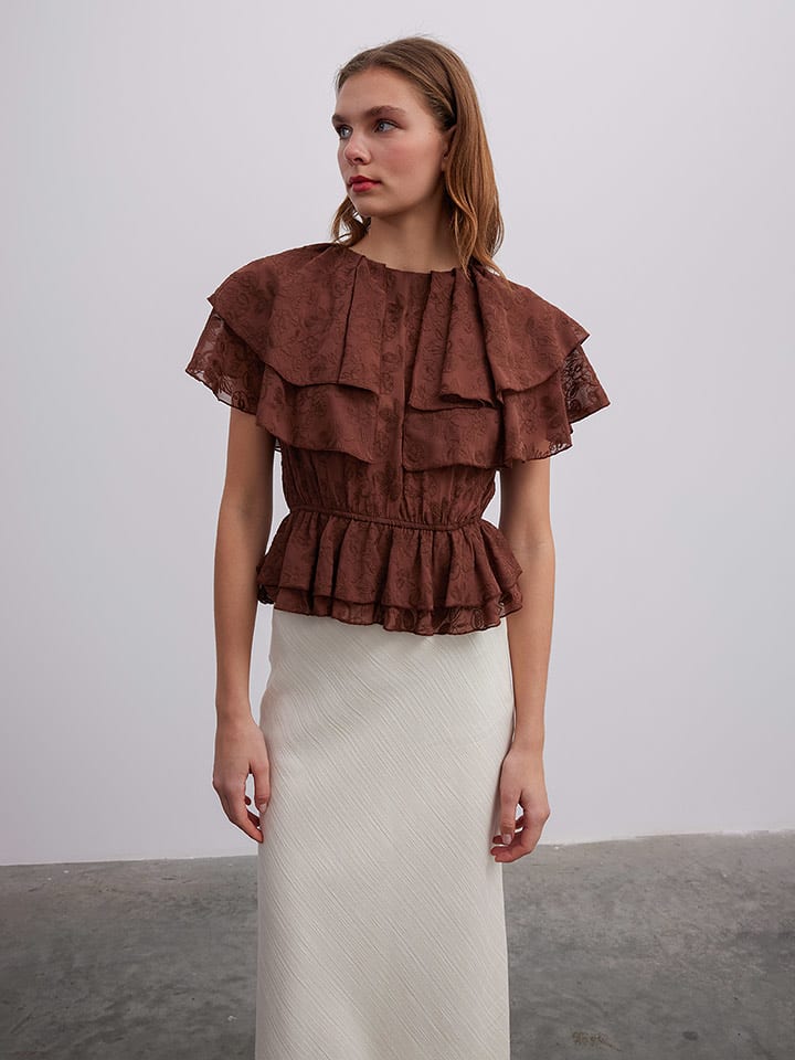 BGN Bluzka w kolorze ciemnobrązowym rozmiar: 40