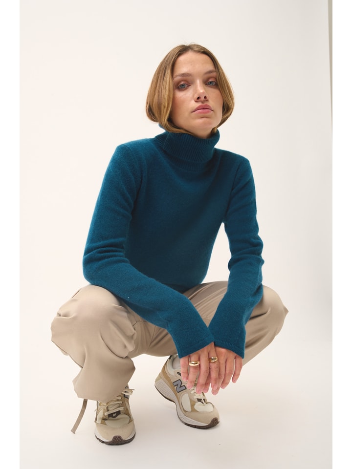 Just Cashmere Kaszmirowy golf "June" w kolorze granatowym rozmiar: L