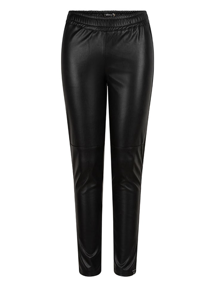 INDIAN BLUE JEANS Spodnie w kolorze czarnym ze skóry syntetycznej rozmiar: 164