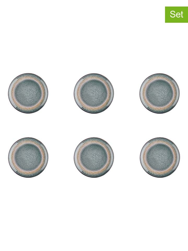 Björn Talerze (6 szt.) "Genesis" w kolorze szaro-beżowym - Ø 16,5 cm rozmiar: onesize