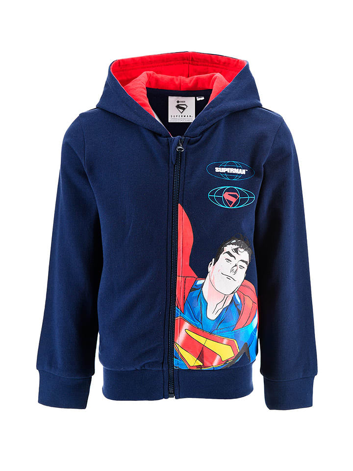 Superman Bluza "Superman" w kolorze granatowym rozmiar: 140