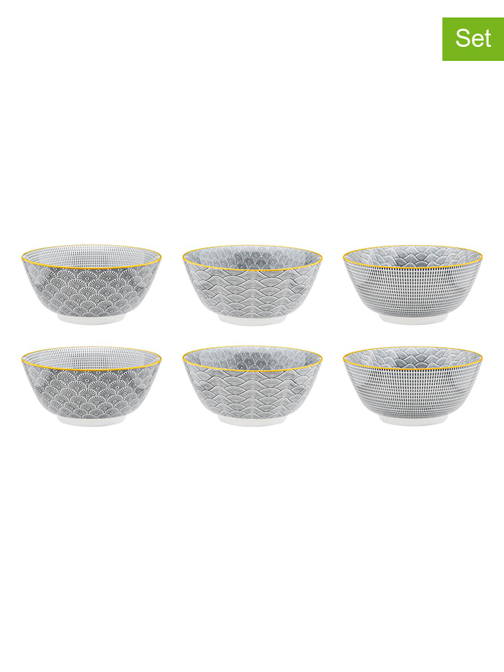 Björn Miski śniadaniowe (6 szt.) "Eclipse" w kolorze szarym - Ø 15 cm rozmiar: onesize