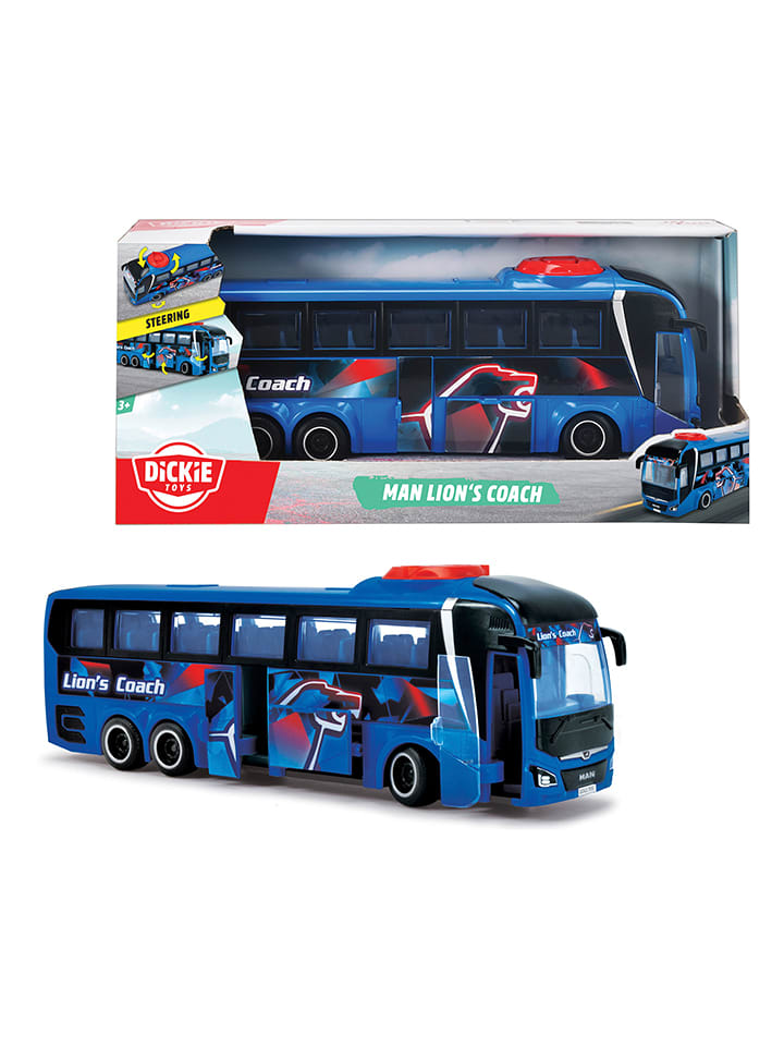 Dickie Toys Autobus "MAN Lion's Coach" w kolorze niebieskim - 3+ rozmiar: onesize
