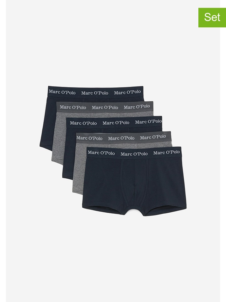 Marc O´Polo Bokserki (5 par) w kolorze granatowym i szarym rozmiar: L