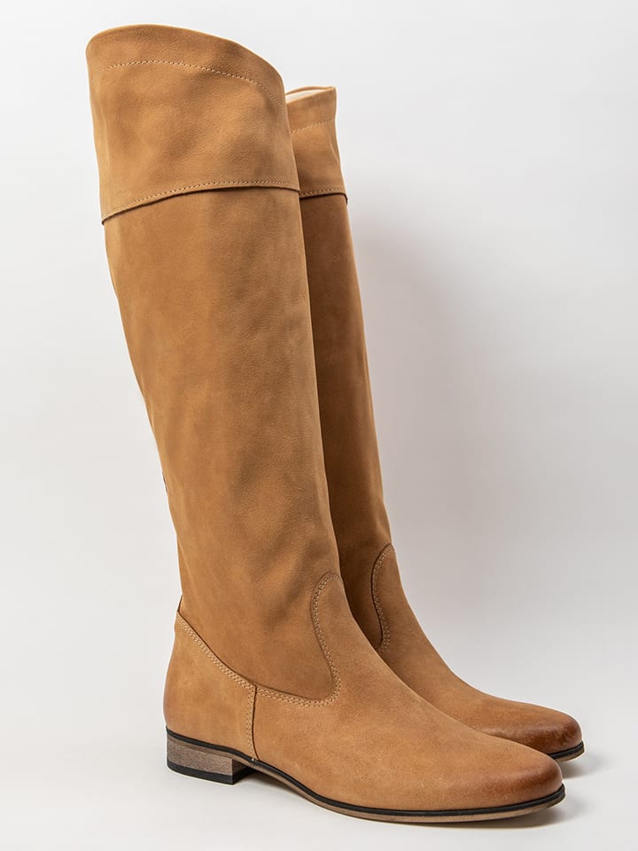 Zapato Skórzane kozaki w kolorze jasnobrązowym rozmiar: 37