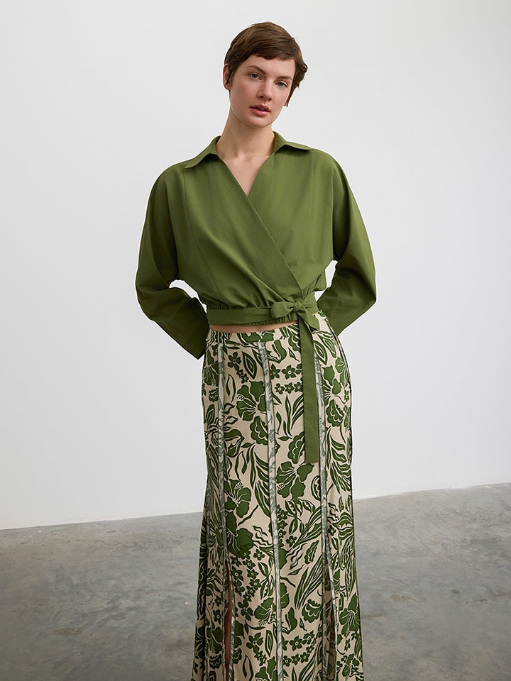 BGN Bluzka w kolorze zielonym rozmiar: 40