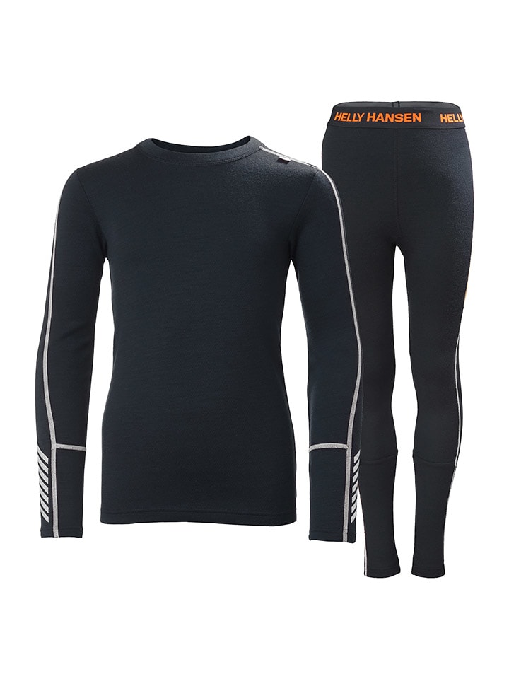 Helly Hansen 2-częściowy zestaw bielizny funkcyjnej w kolorze czarnym rozmiar: 140