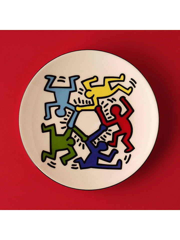 BELLA MAISON Talerz śniadaniowy "Keith Haring" ze wzorem - Ø 19 cm rozmiar: onesize