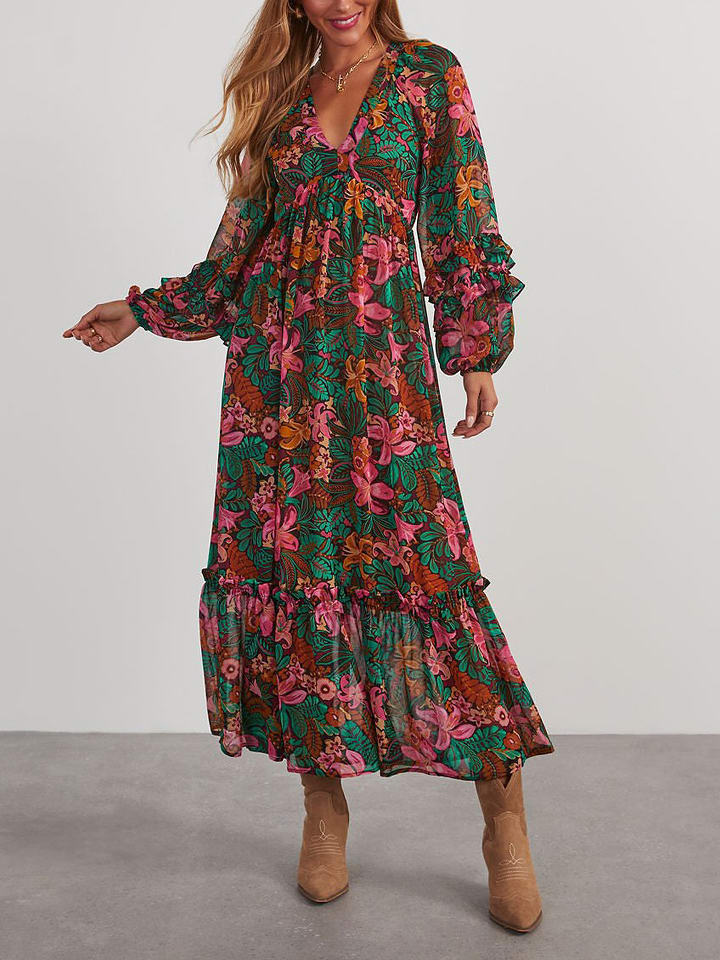 Milan Kiss Sukienka w kolorze zielono-różowym rozmiar: XL