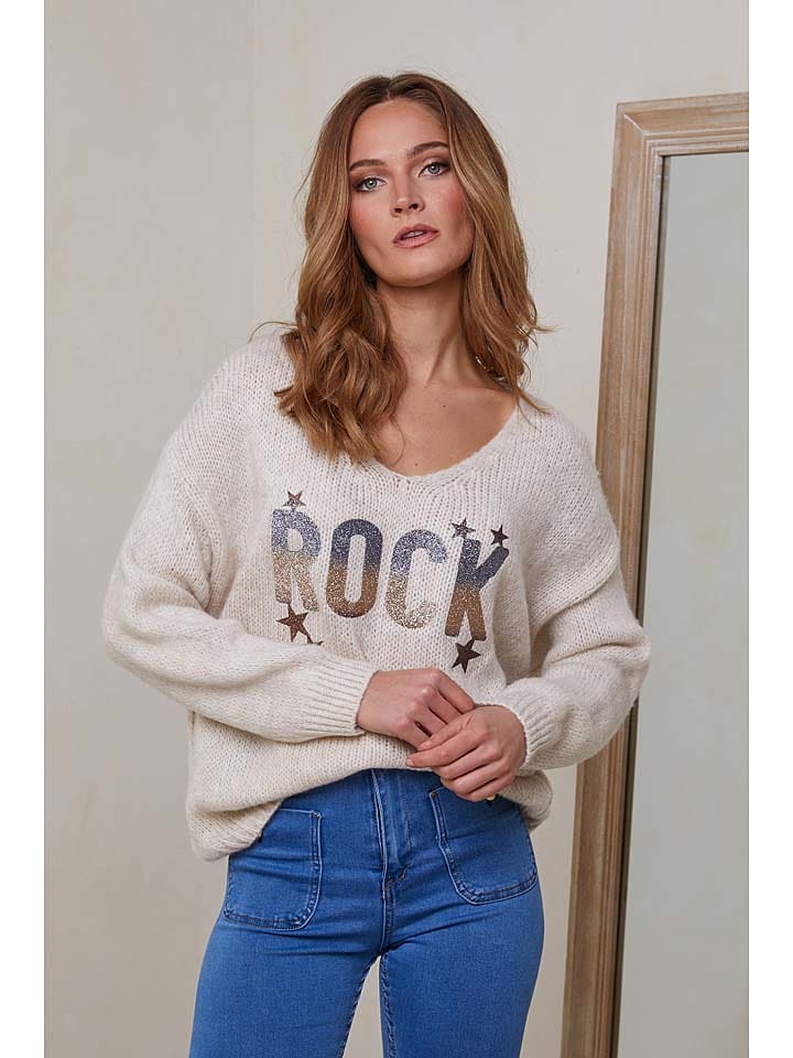 Joséfine Sweter "Barnel" w kolorze beżowym rozmiar: M