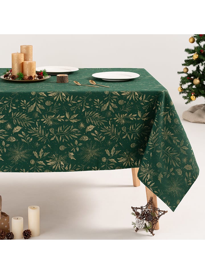 GAMUSI Obrus w kolorze zielono-złotym rozmiar: 140x240 cm