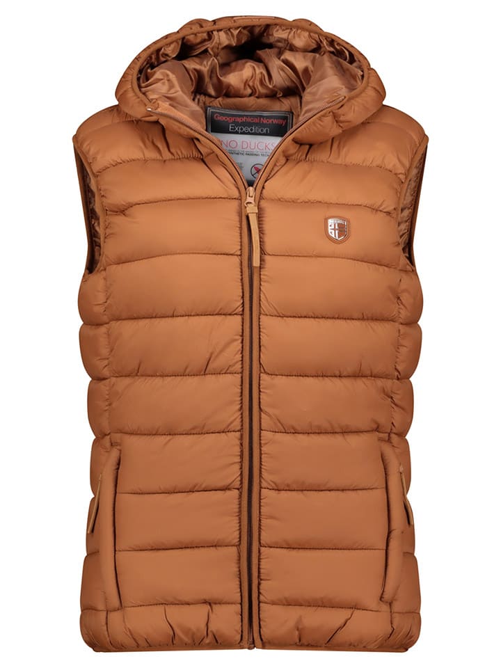 Geographical Norway Kamizelka pikowana "Vatikotal" w kolorze karmelowym rozmiar: S