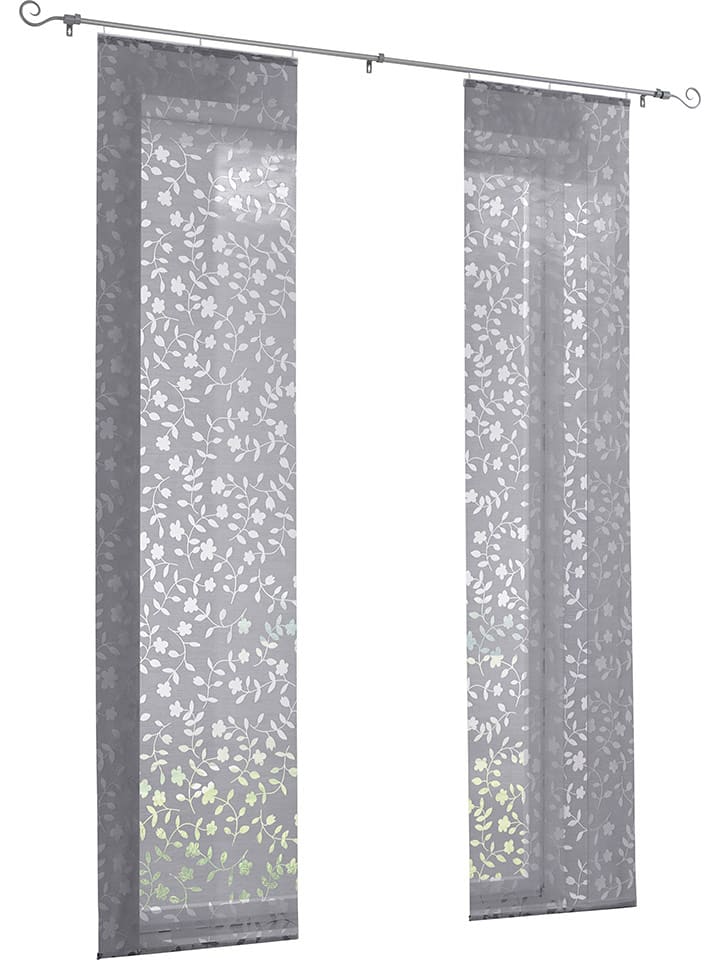 heine home Zasłona przesuwna w kolorze szarym rozmiar: 225x57 cm