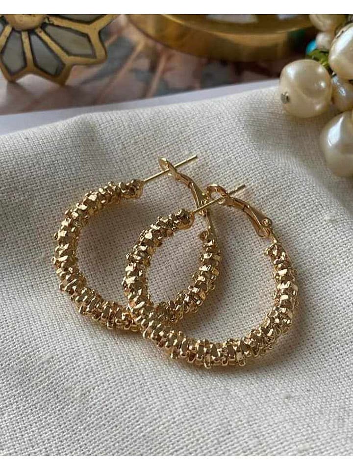 Luseera Pozłacane kolczyki-kreole rozmiar: onesize