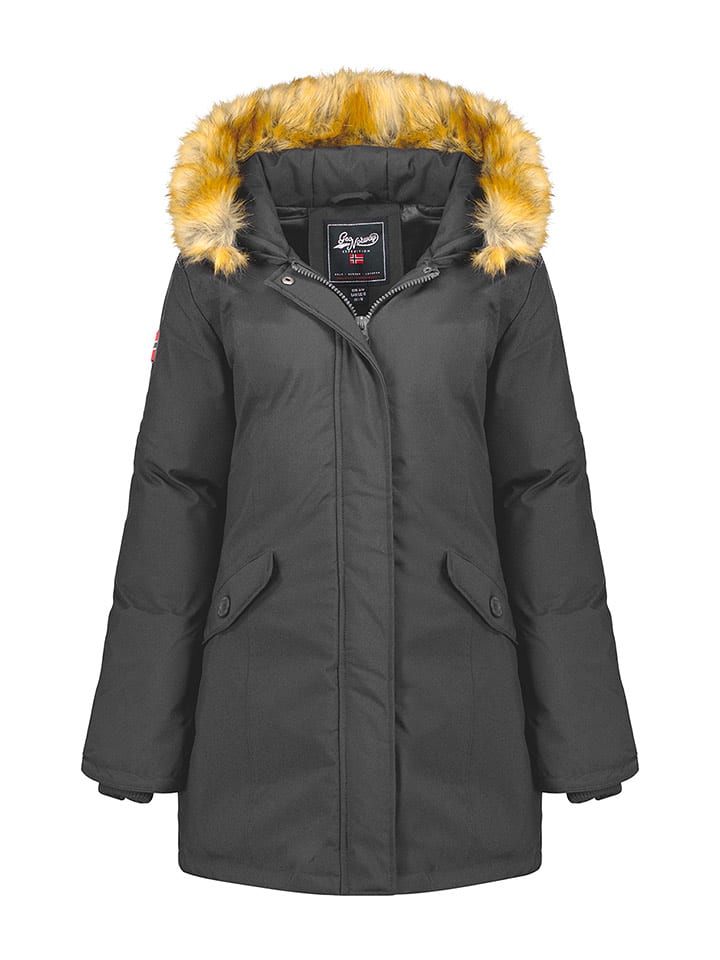 Geographical Norway Parka "Dinasty" w kolorze ciemnoszarym rozmiar: S