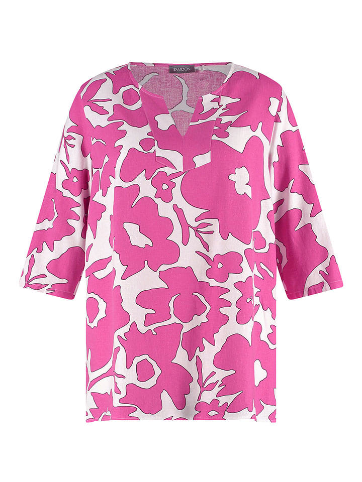 SAMOON Bluzka w kolorze różowo-białym rozmiar: 44