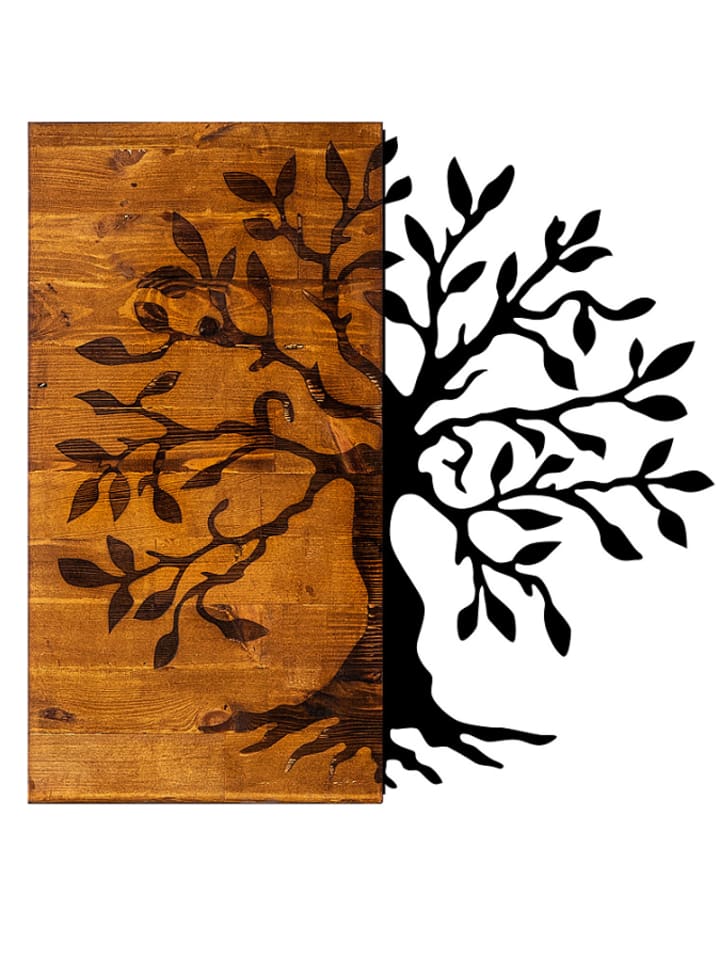 ABERTO DESIGN Dekoracja ścienna "Agac" - 58 x 58 cm rozmiar: onesize