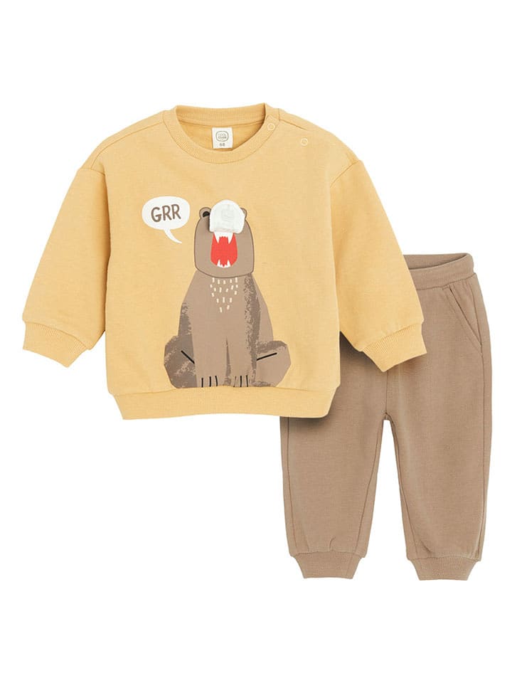 COOL CLUB 2-częściowy zestaw w kolorze beżowo-jasnobrązowym rozmiar: 98