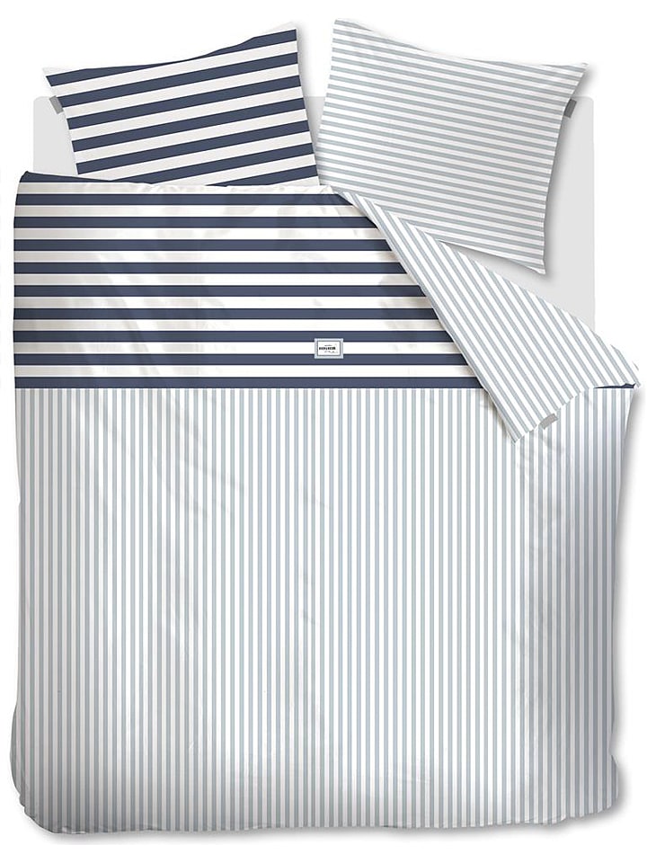 Rivièra Maison Komplet pościeli renforcé "Harbour" w kolorze błękitnym rozmiar: 135x200 cm