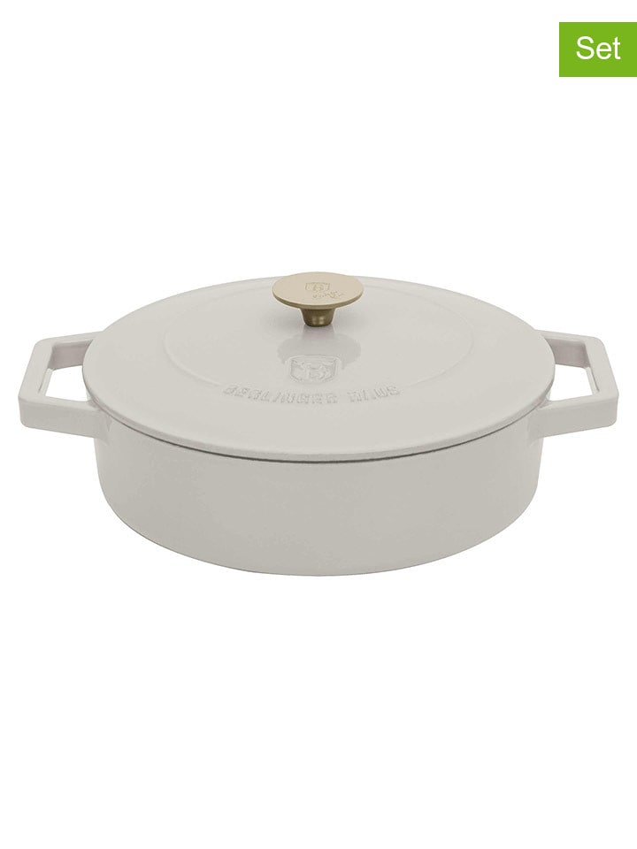 Berlinger Haus 2-częściowy zestaw "Cast Iron -Cream Collection" w kolorze kremowym - Ø 26 cm rozmiar: onesize