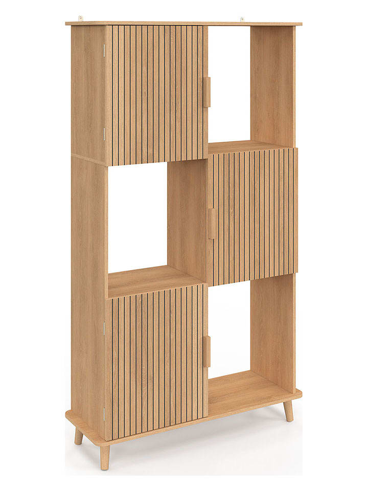 IDOMYA Essentials Regał "Faustine" w kolorze jasnobrązowym na książki - 80 x 143 x 30 cm rozmiar: onesize