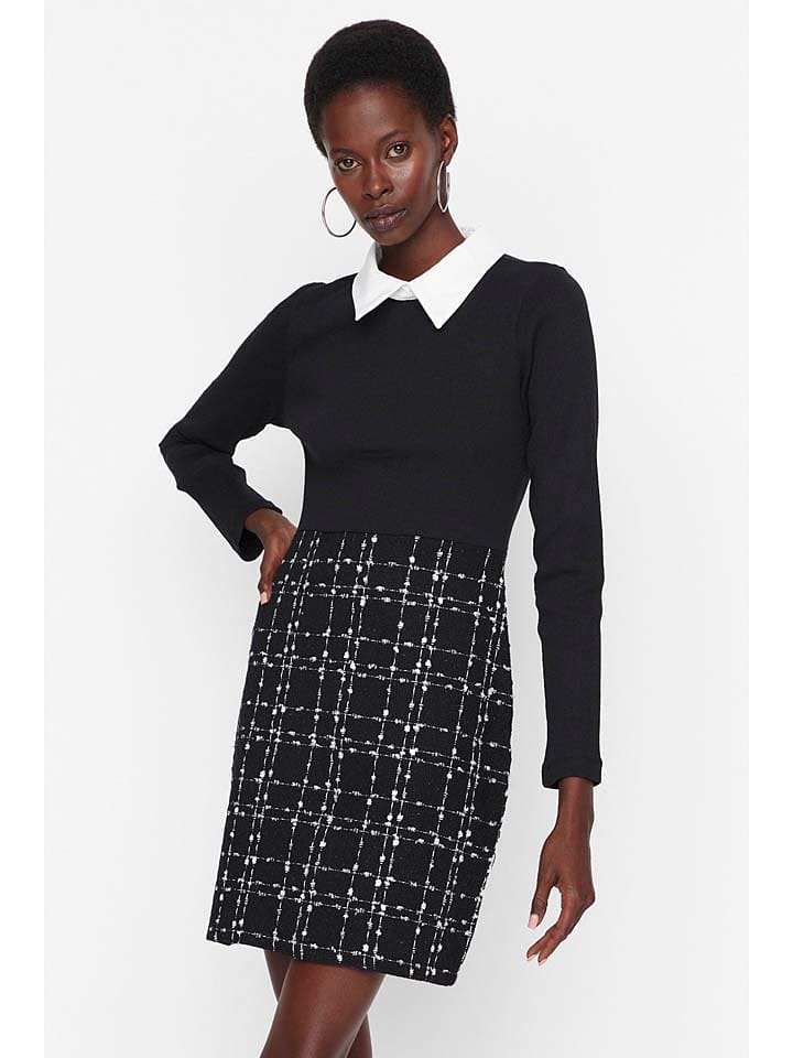 trendyol Sukienka w kolorze czarno-białym rozmiar: 34