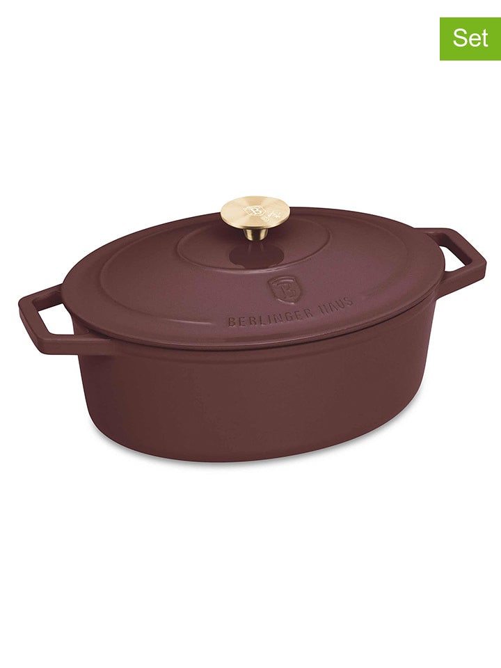 Berlinger Haus 2-częściowy zestaw "Cast Iron - Bordeaux Collection" - Ø 30 cm rozmiar: onesize