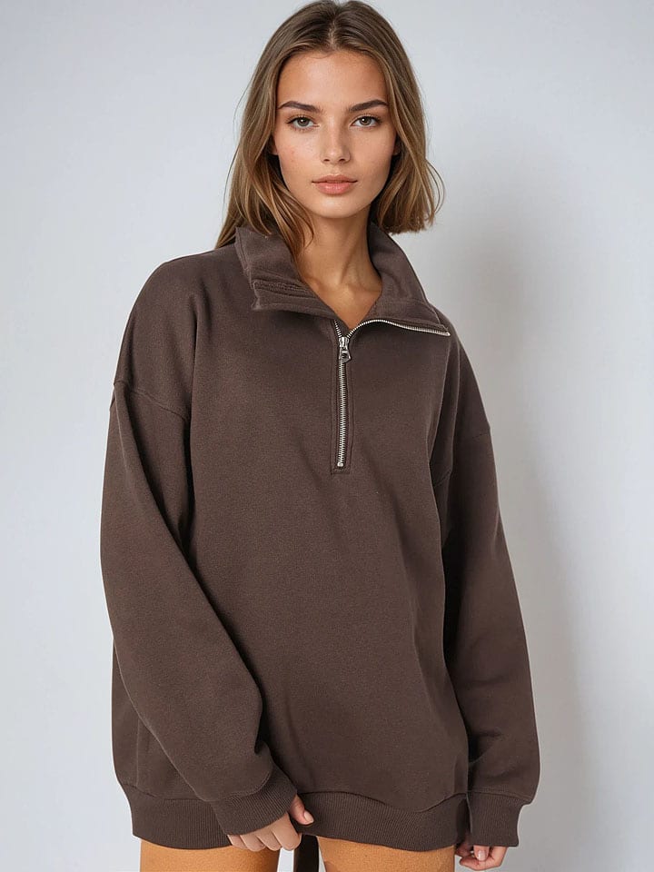 Weekday Bluza w kolorze ciemnobrązowym rozmiar: M