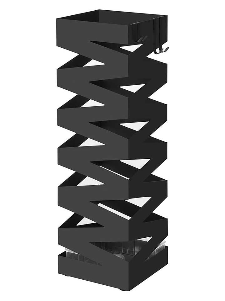 Songmics Stojak w kolorze czarnym na parasole - 15,5 x 49 x 15,5 cm rozmiar: onesize