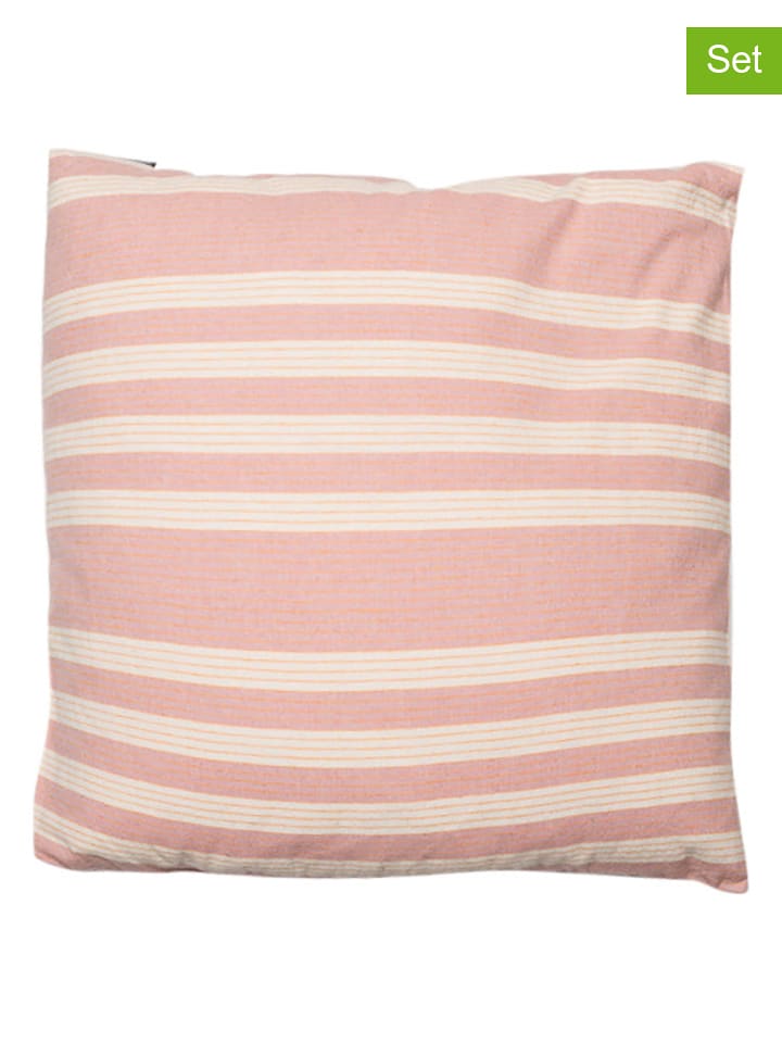 David Fussenegger Poszewki (2 szt.) "Nizza" w kolorze jasnoróżowym na poduszkę rozmiar: 50x50 cm