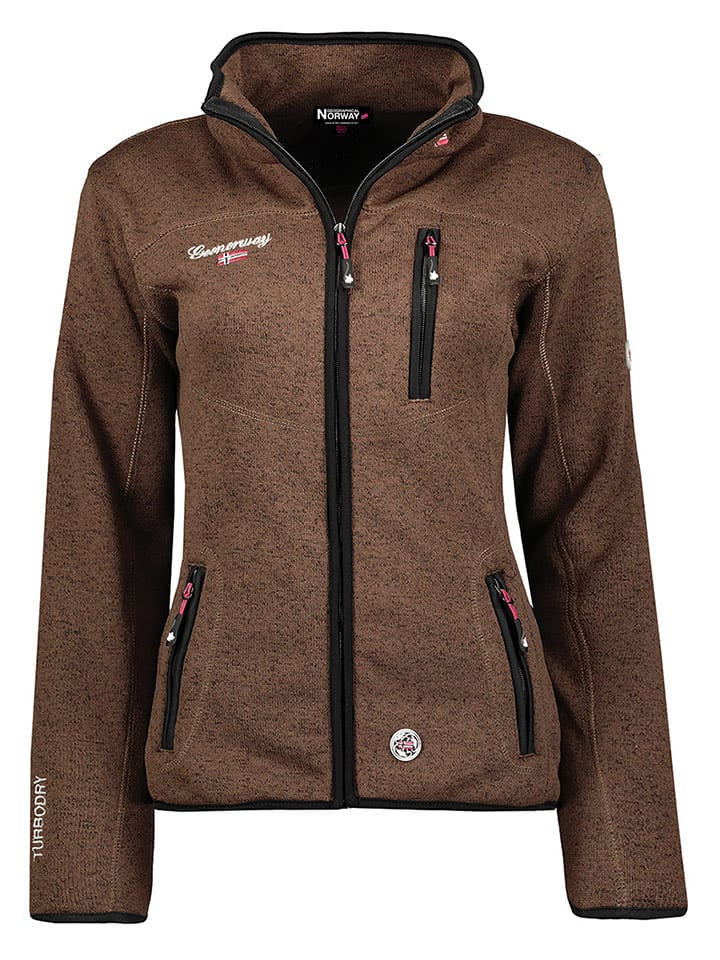 Geographical Norway Kurtka polarowa w kolorze brązowym rozmiar: S